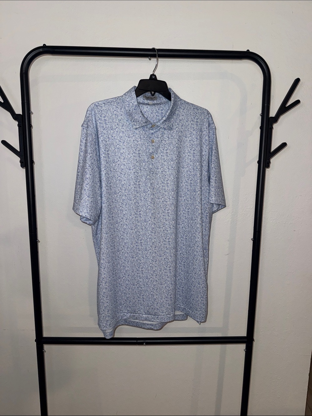 Peter Millar Light Blue Micro-Print Polo ⛳️🏌️